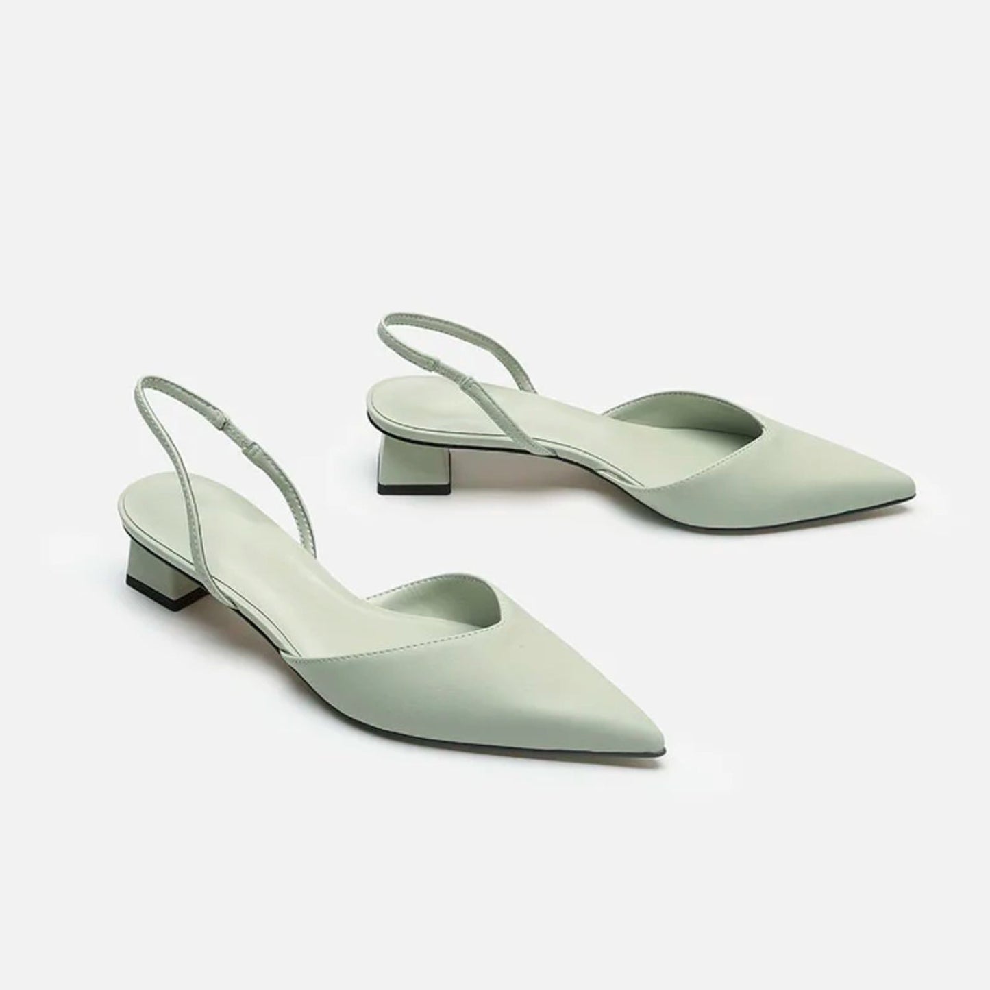 Vibonanza | Beige Leren Slingback Pumps Dames