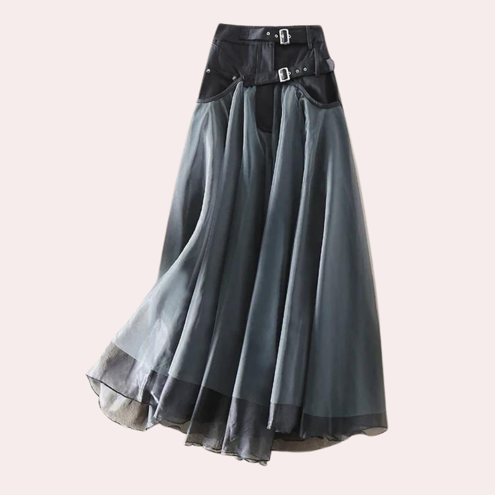 Vibonanza | Maxi Rok Hoge Taille met Plooien