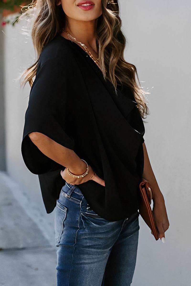 Vibonanza | Elegante Dames Zomerblouse Driekwart Mouwen