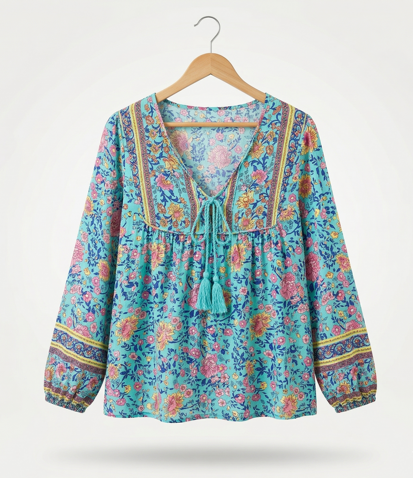 Vibonanza | Bohemian damesblouse met paisleyprint