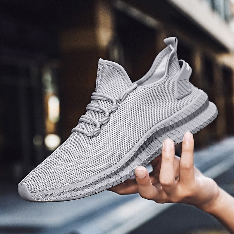 Vibonanza | Bruine Mesh Sneaker met Textuurzool