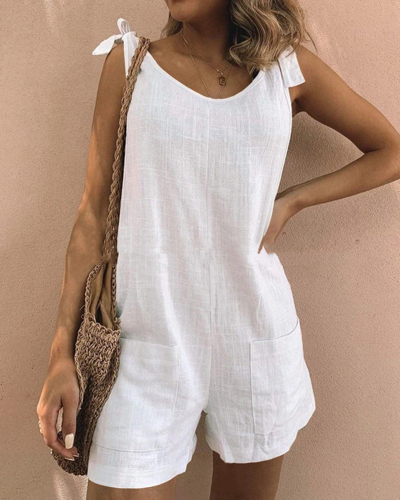 Vibonanza | Dames Mouwloze Jumpsuit met Zakken