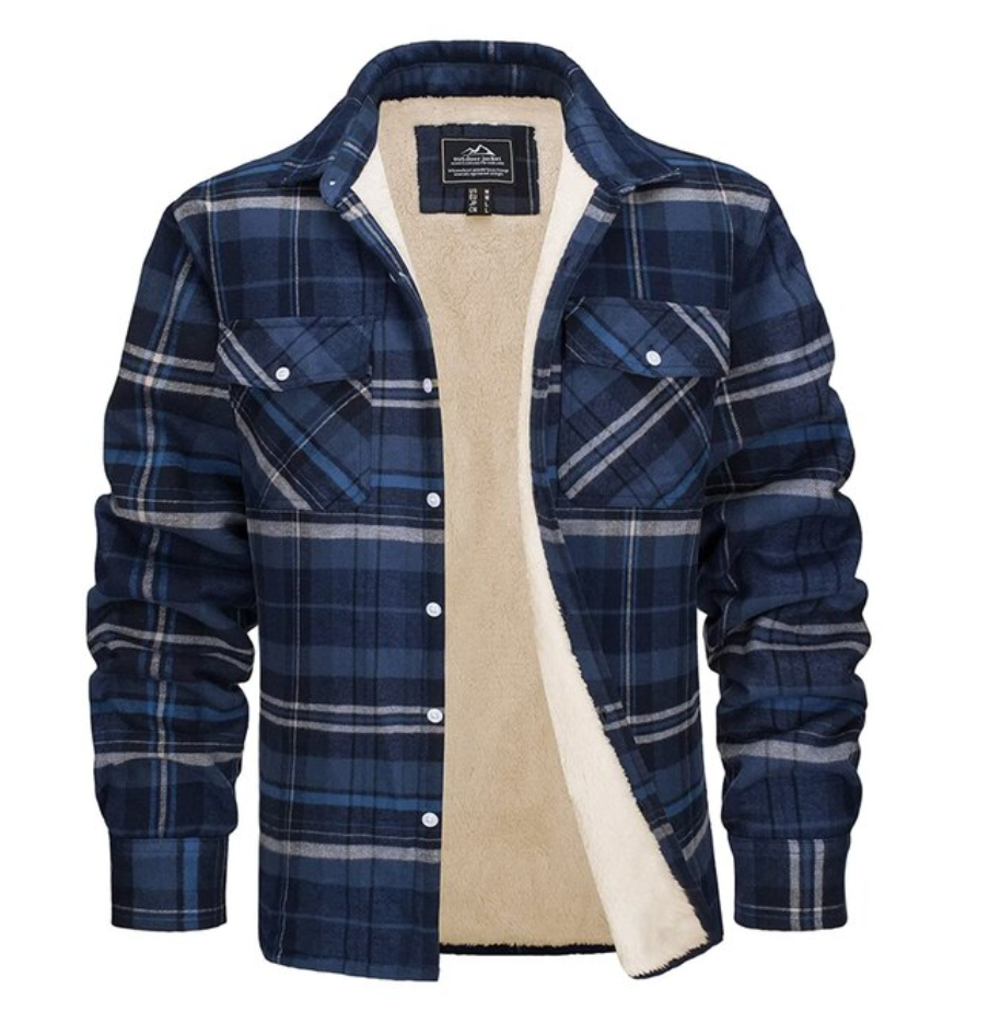 Vibonanza | Flanellen Geruite Shacket met Fleece Voering