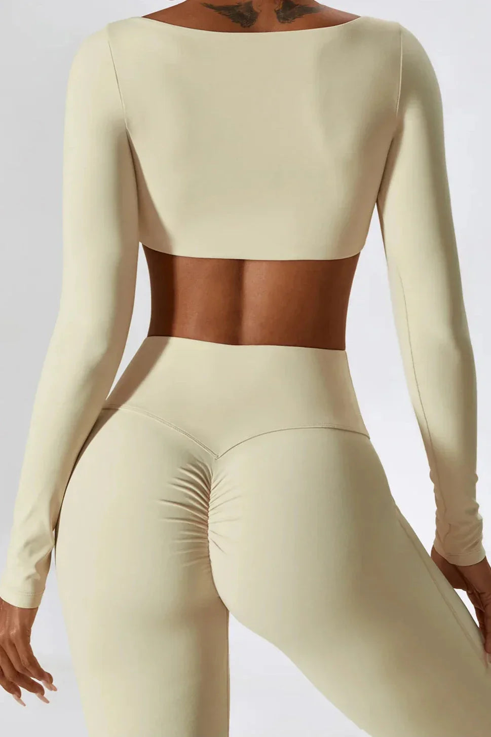 Vibonanza | Set Flared Legging en Crop Top met Lange Mouw