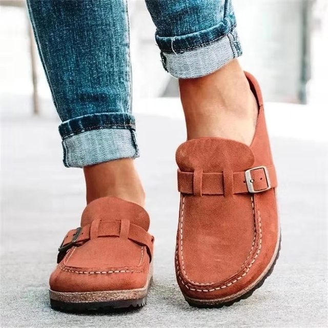 Vibonanza | Dames Retro Suede Instappers Blauw