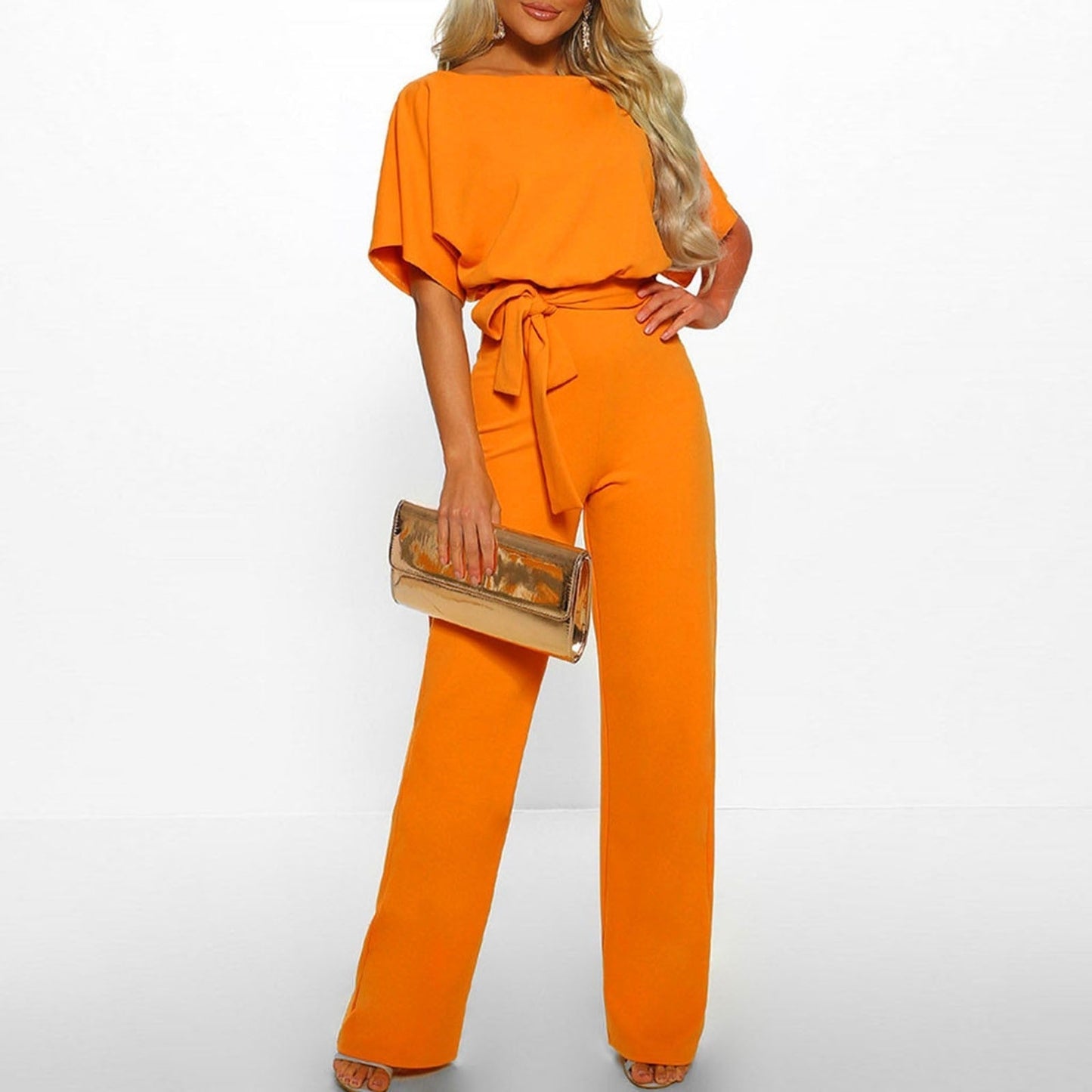 Vibonanza | Elegante Jumpsuit Korte Mouw