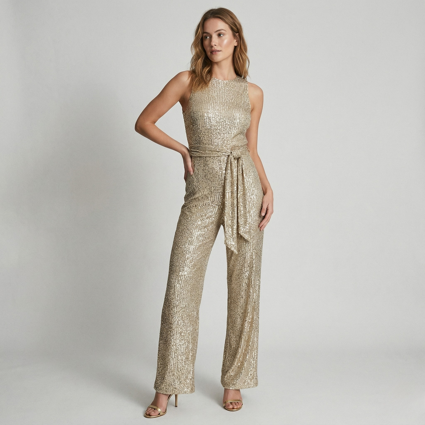 Vibonanza | Elegante Lovertjes Jumpsuit voor Feestdagen