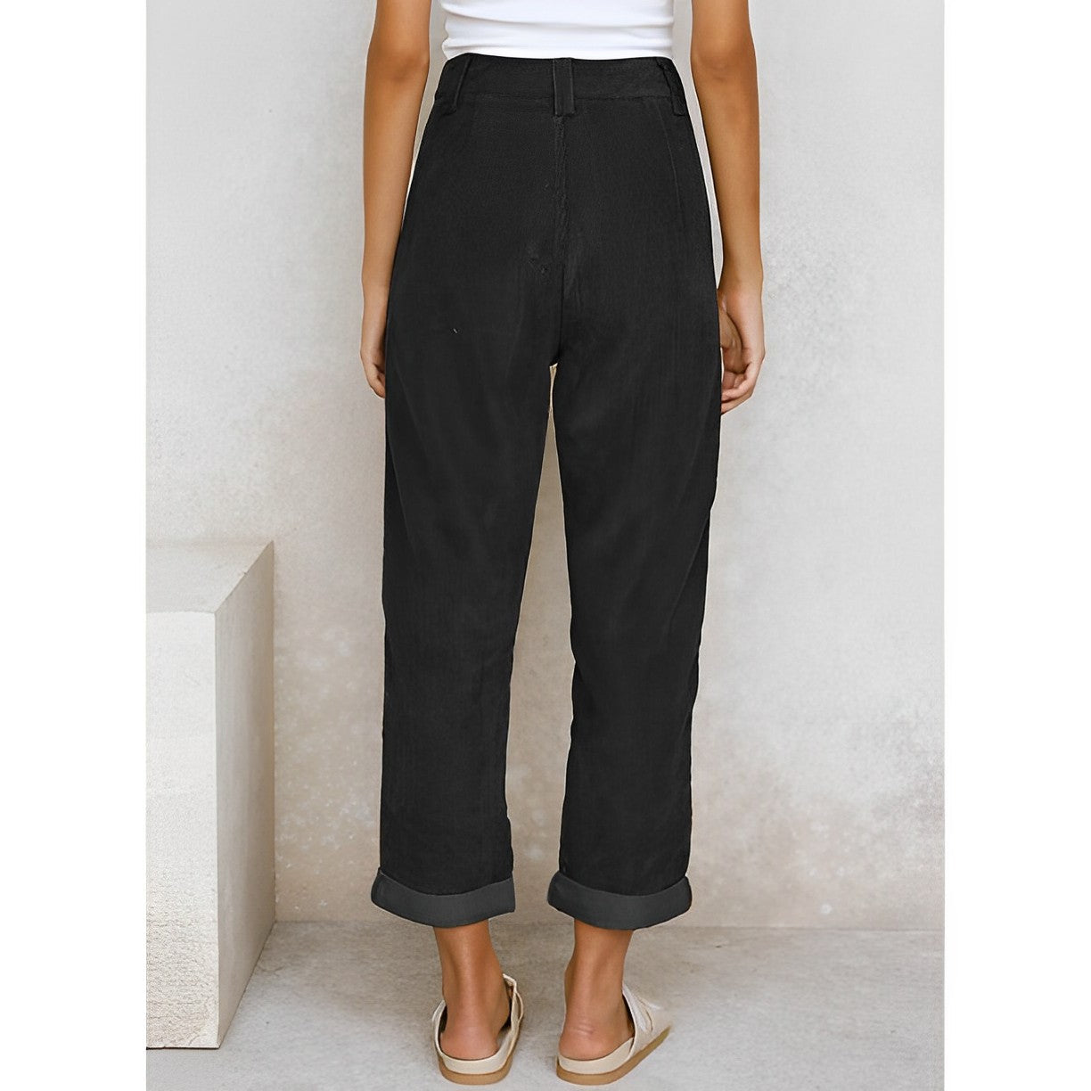 Vibonanza | Vintage Hoge Taille Corduroy Broek