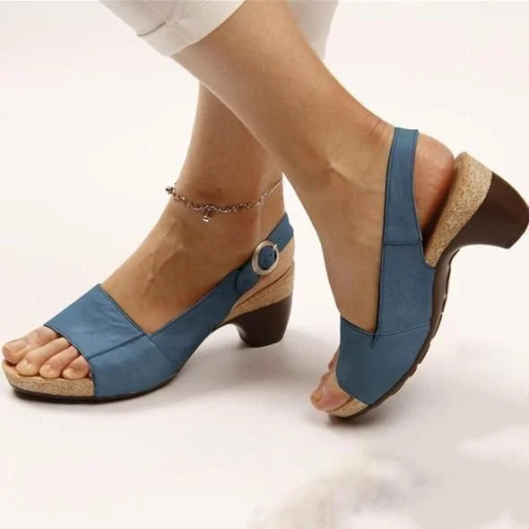 Vibonanza | Dames Slingback Sandalen Sleetmdashk
