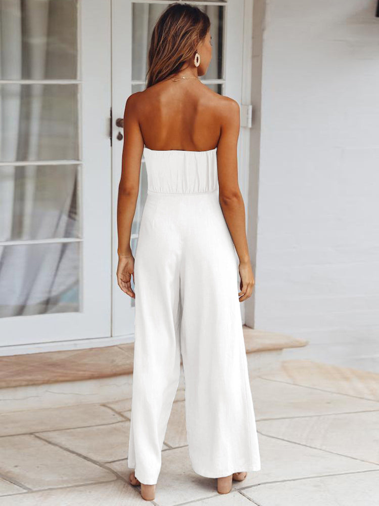 Vibonanza | Mouwloze Zomerse Jumpsuit