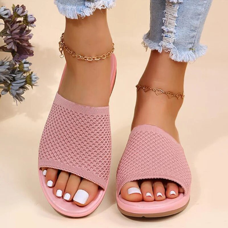 Vibonanza | Dames Zomerslippers Pluche Zool