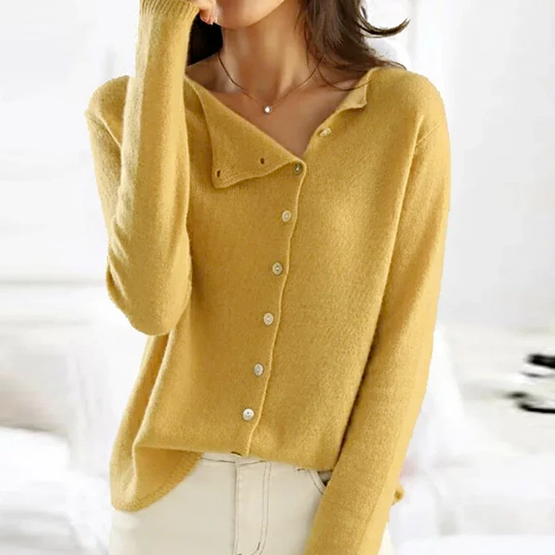 Vibonanza | Damesvest Katoen-polyester met Knopen