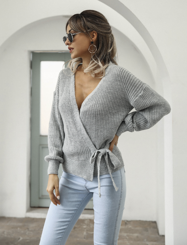 Vibonanza | Dames Wikkelvest Grijs of Crème Wit