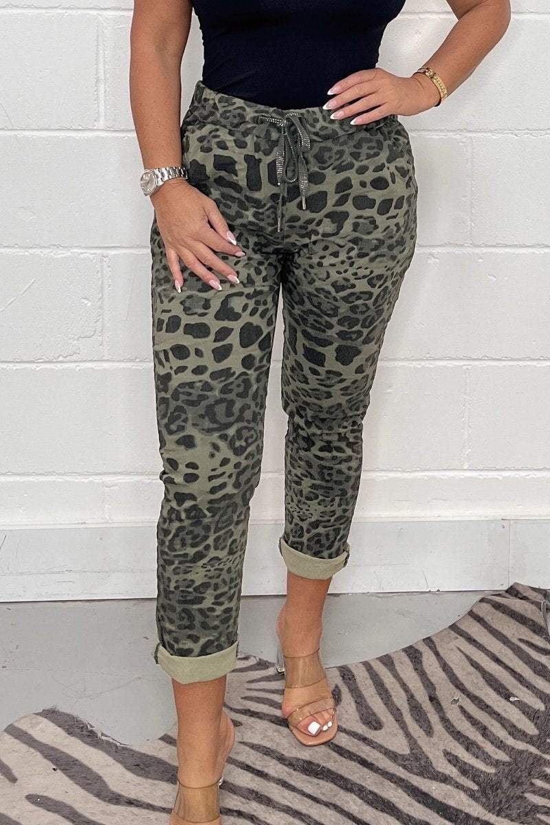 Vibonanza | Camouflage Joggerbroek met Elastische Tailleband