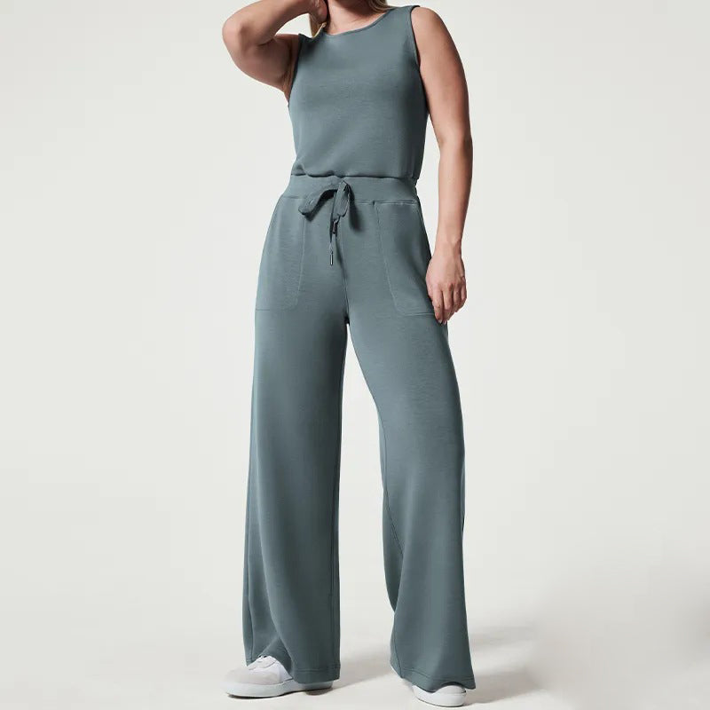 Vibonanza | Mouwloze Jumpsuit met Verstelbare Taille