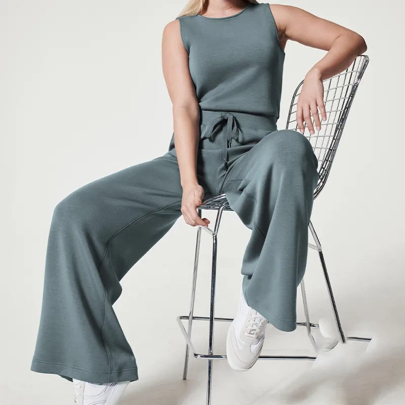 Vibonanza | Mouwloze Jumpsuit met Verstelbare Taille
