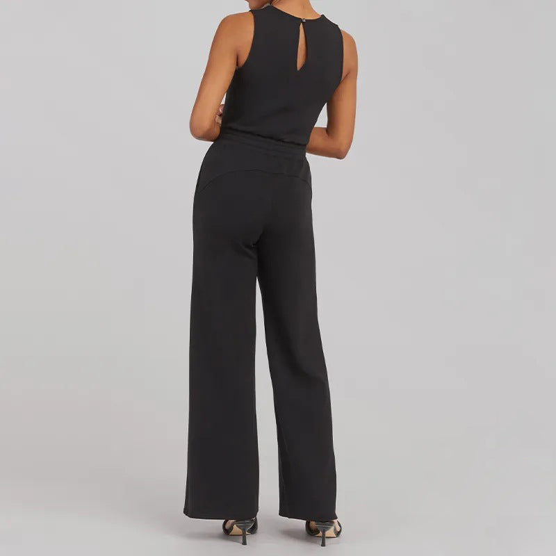 Vibonanza | Mouwloze Jumpsuit met Verstelbare Taille