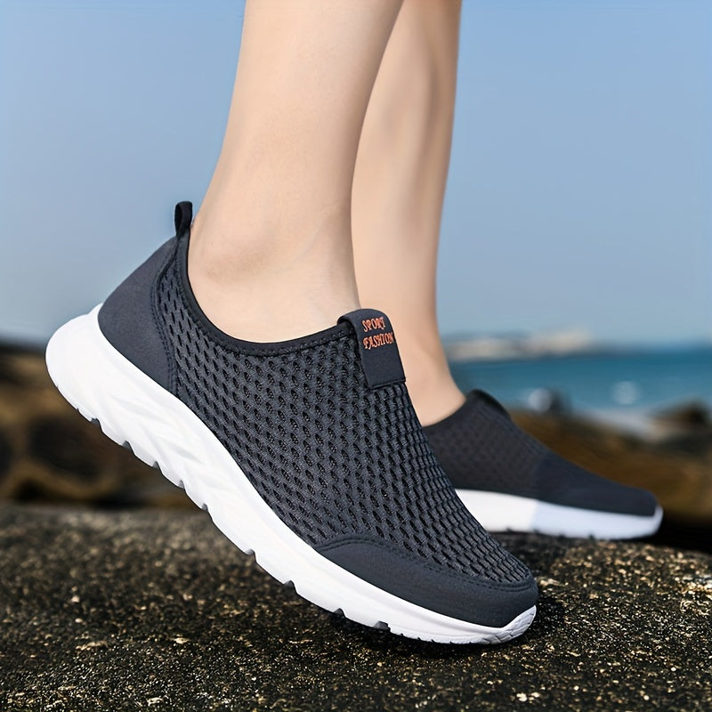 Vibonanza | Ademend Mesh Sneaker met Orthopedische Zool Zwart
