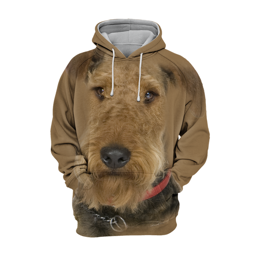 Vibonanza | Unisex Honden Hoodie met Hondengezicht Print