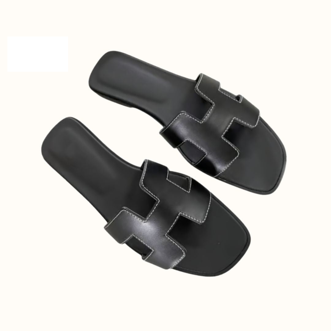 Vibonanza | Dames Lederen Slip-on Sandalen