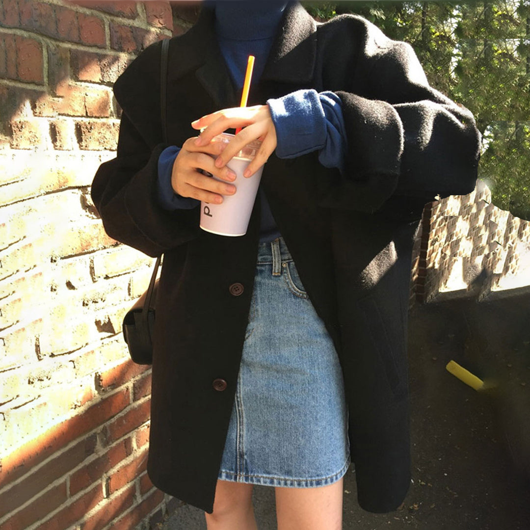 Vibonanza | Dames Camel Trenchcoat Wolmix