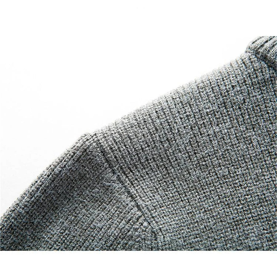 Vibonanza | Heren Slimfit Gebreid Vest Met Lange Mouwen