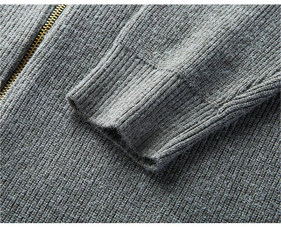 Vibonanza | Heren Slimfit Gebreid Vest Met Lange Mouwen