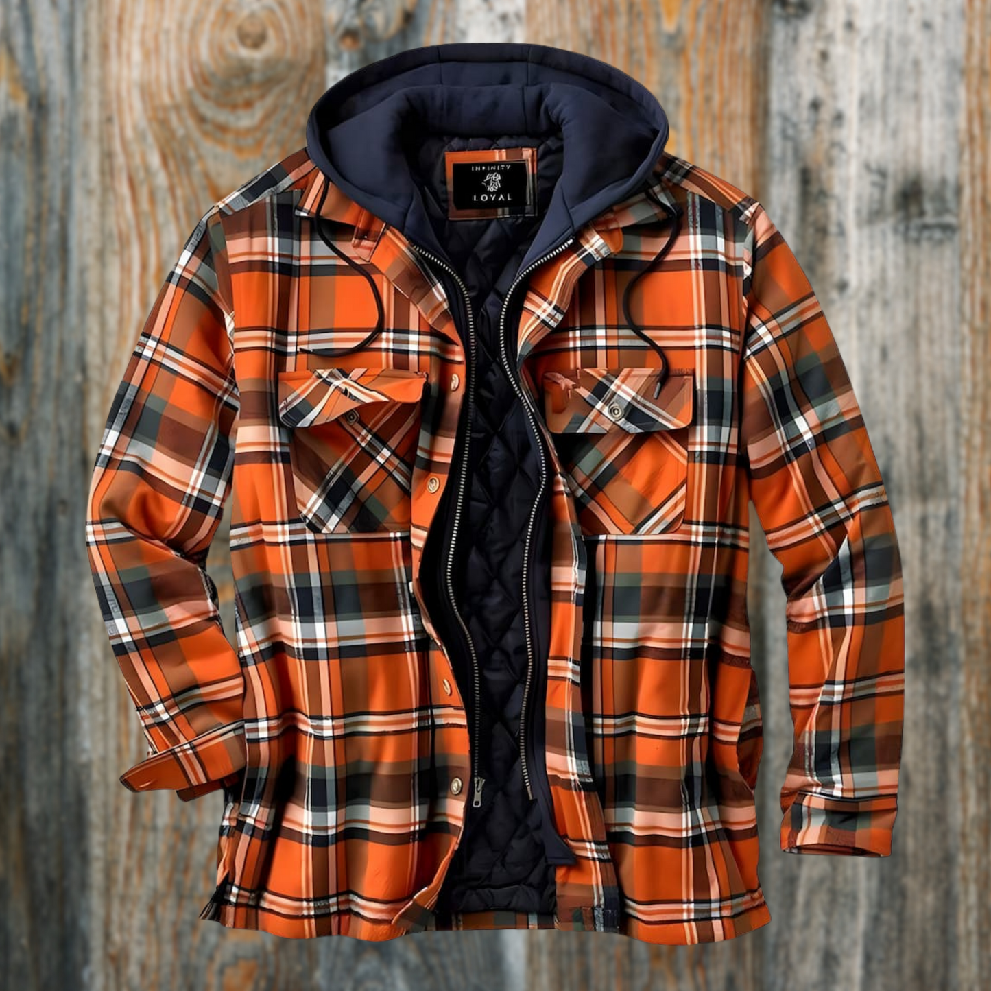 Vibonanza | Herenshirt Flanel met Capuchon