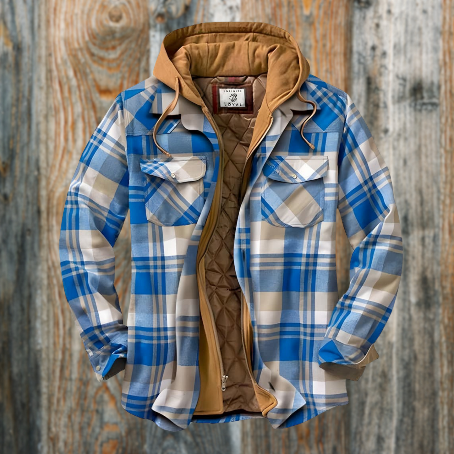 Vibonanza | Herenshirt Flanel met Capuchon
