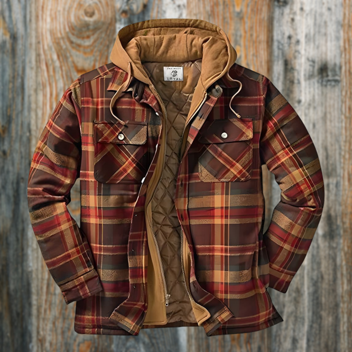 Vibonanza | Herenshirt Flanel met Capuchon