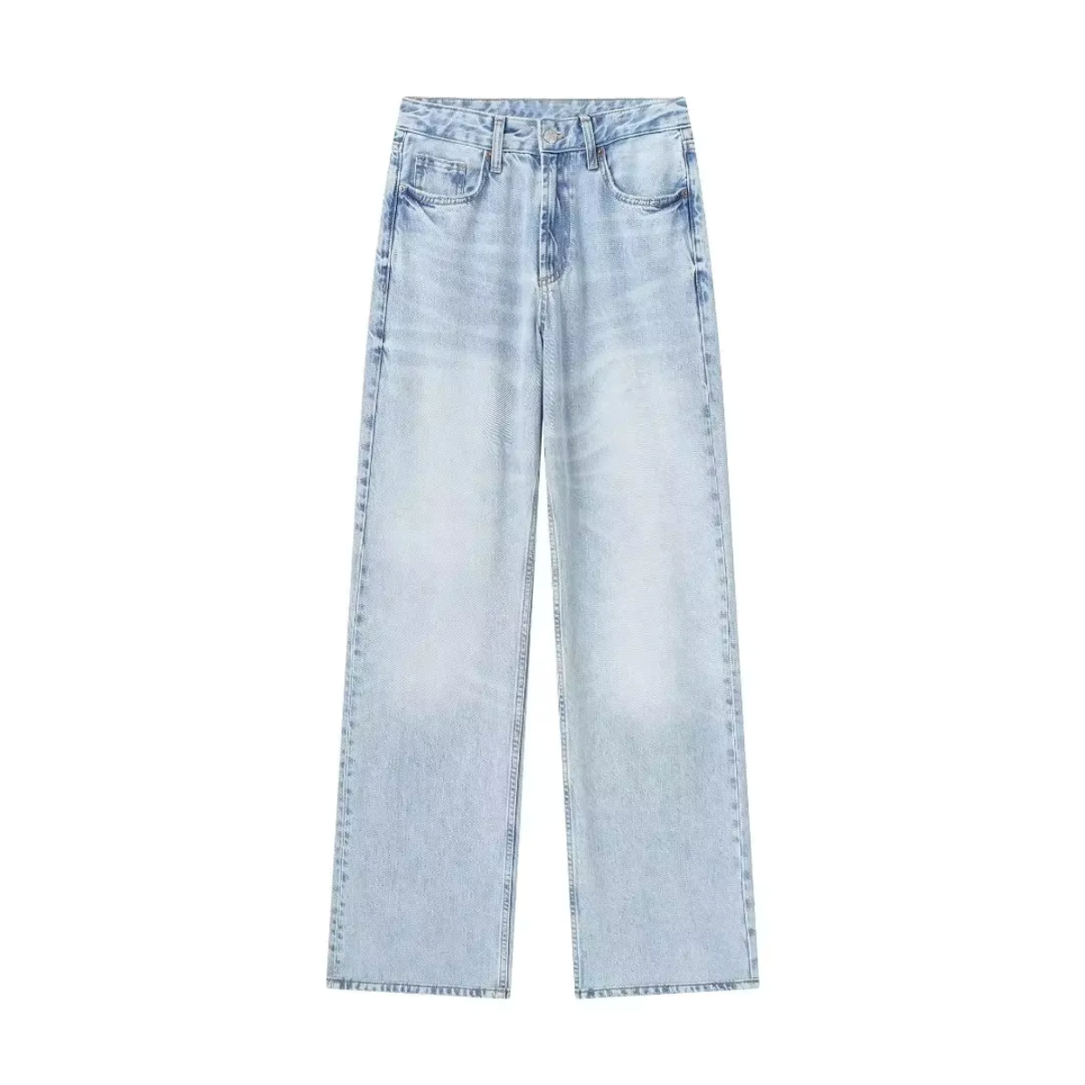 Vibonanza | Damesjeans Hoge Taille Lichtblauw Stretch Vintage Look