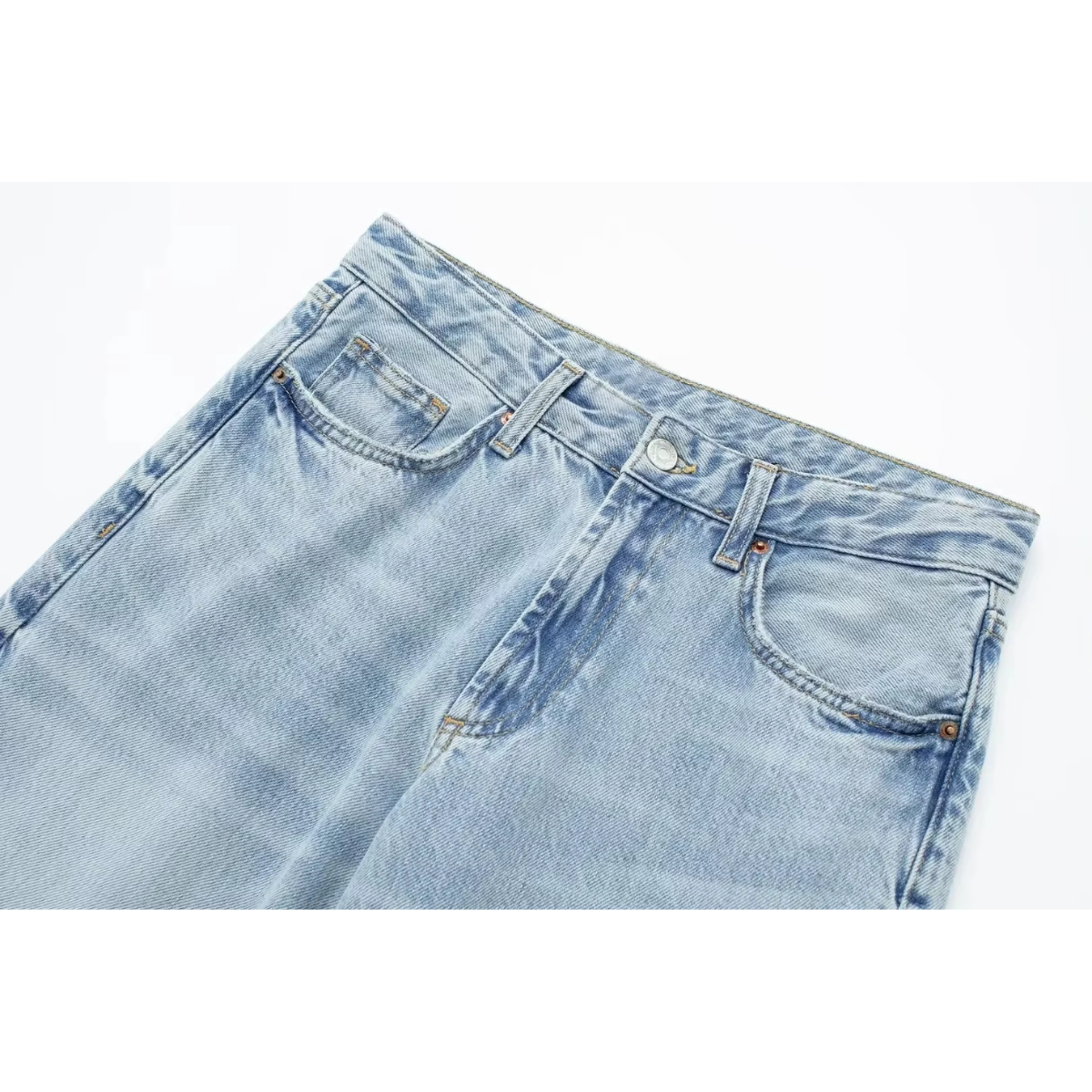 Vibonanza | Damesjeans Hoge Taille Lichtblauw Stretch Vintage Look