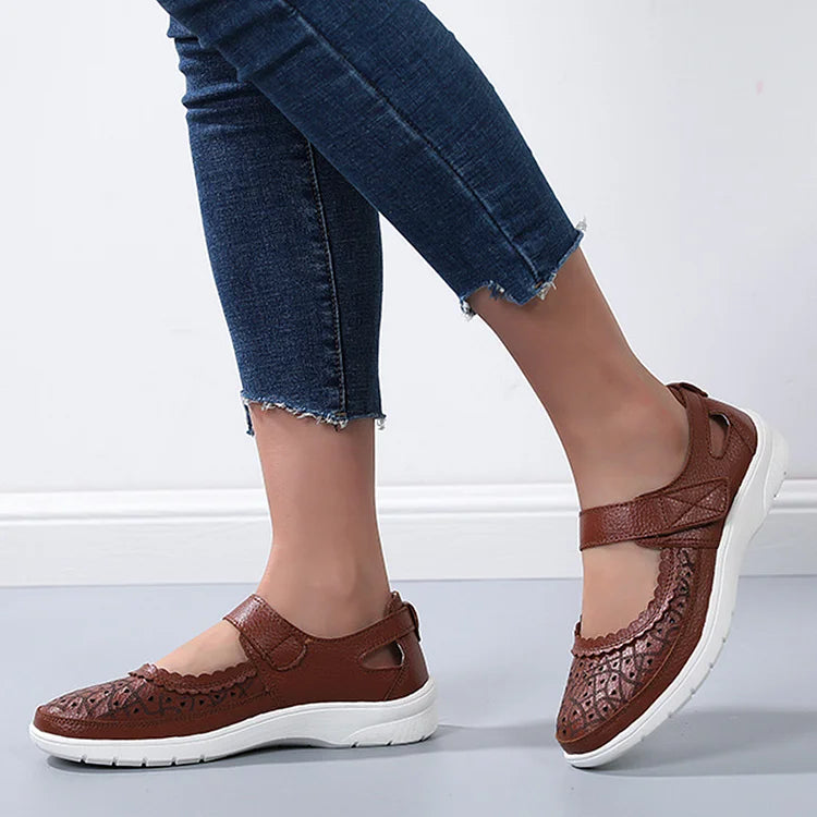 Vibonanza | Orthopedische Dames Loafers Wit Leer