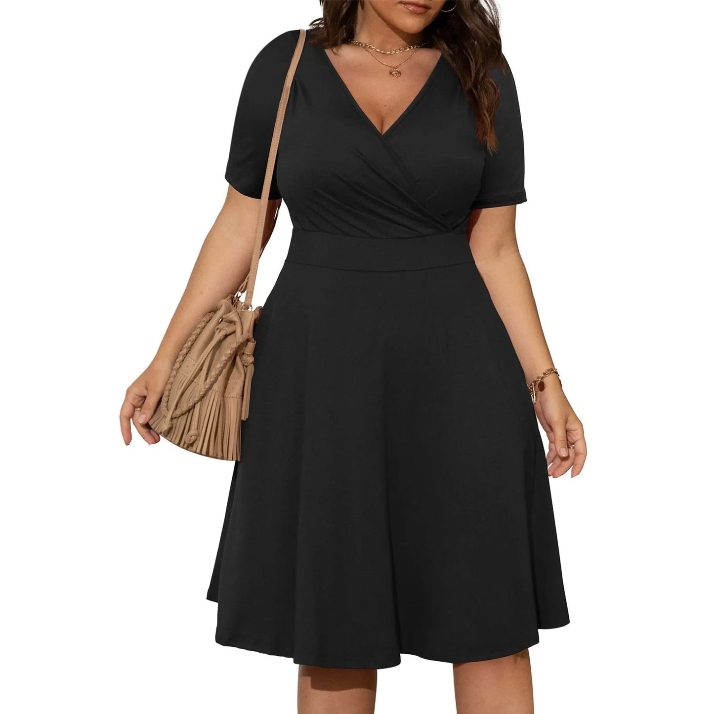 Vibonanza | Plus-Size Stijlvolle Midi Zomerjurk