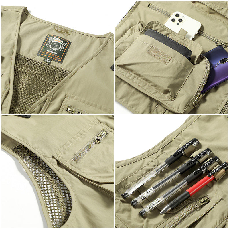 Vibonanza | Ademend Tactisch Outdoorgilet met Zakken