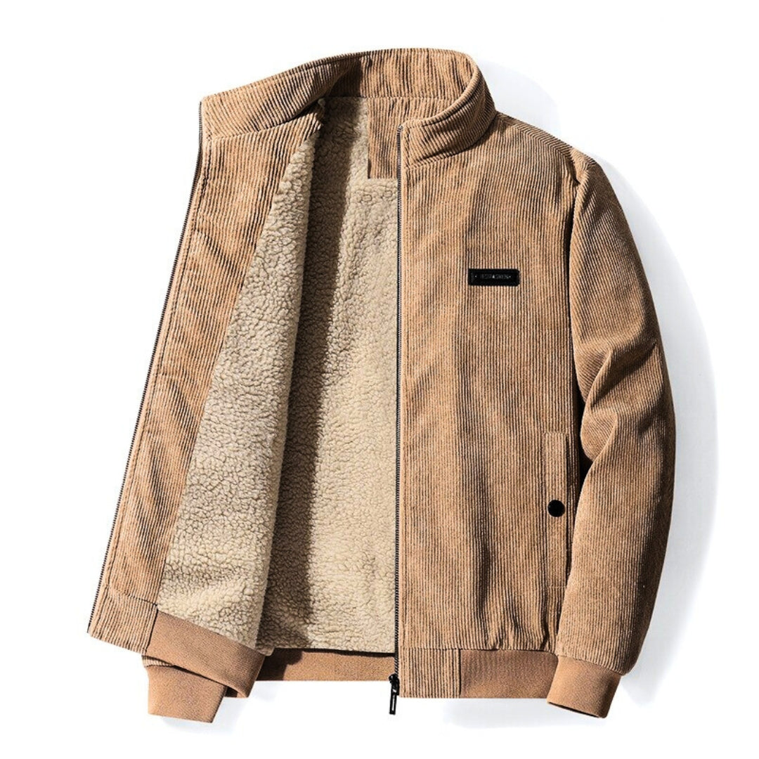 Vibonanza | Retro Corduroy Winterjas met Sherpa Voering
