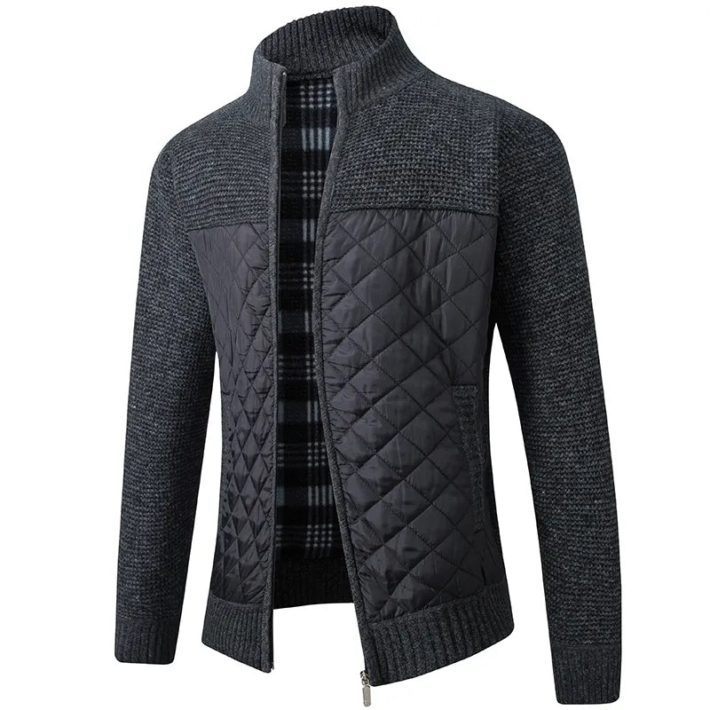 Vibonanza | Heren Slim-Fit Gebreid Vest met Fleecevoering