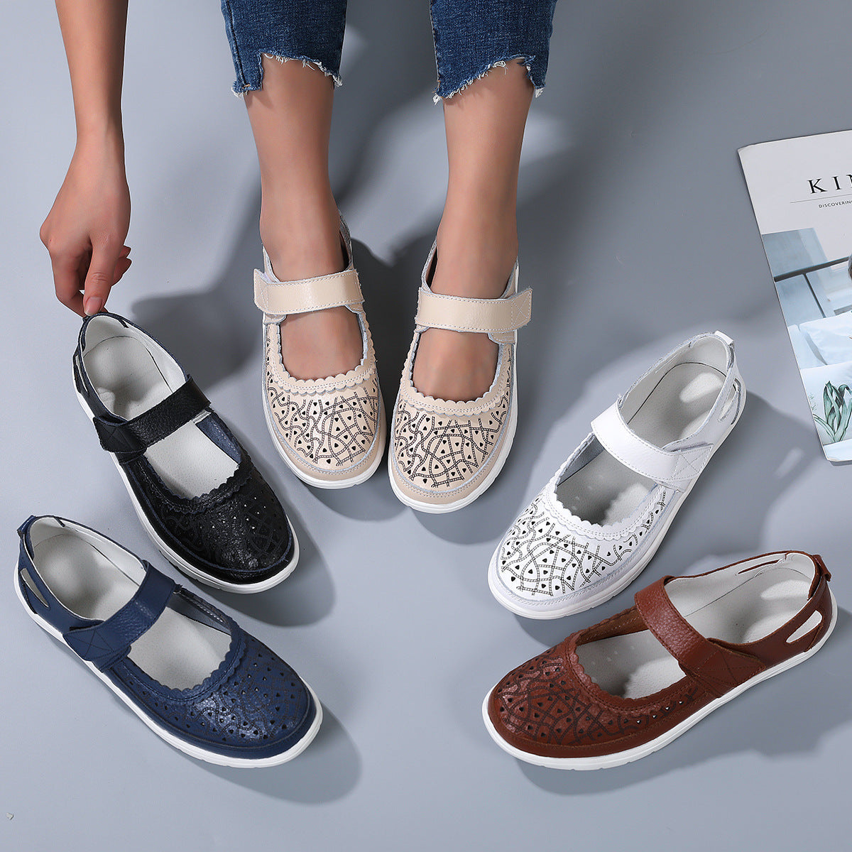 Vibonanza | Orthopedische Dames Loafers Wit Leer