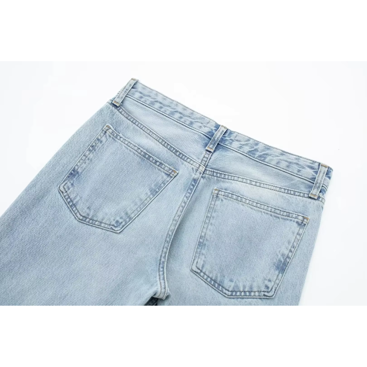 Vibonanza | Damesjeans Hoge Taille Lichtblauw Stretch Vintage Look