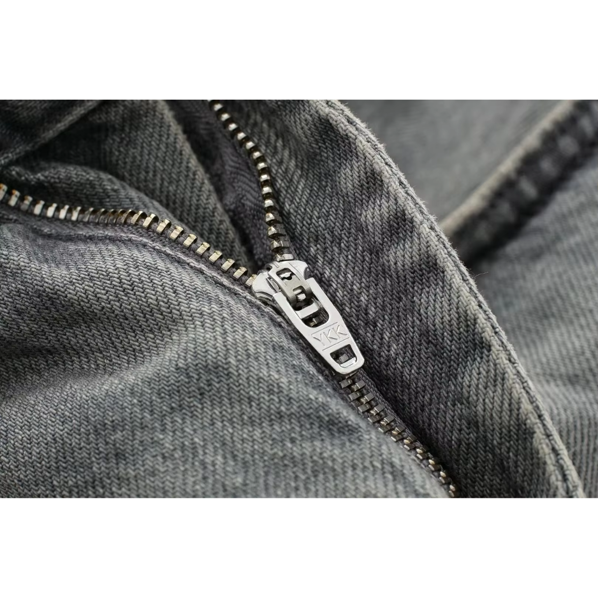 Vibonanza | Grijze Hoge Taille Jeans Rechte Pijp Dames