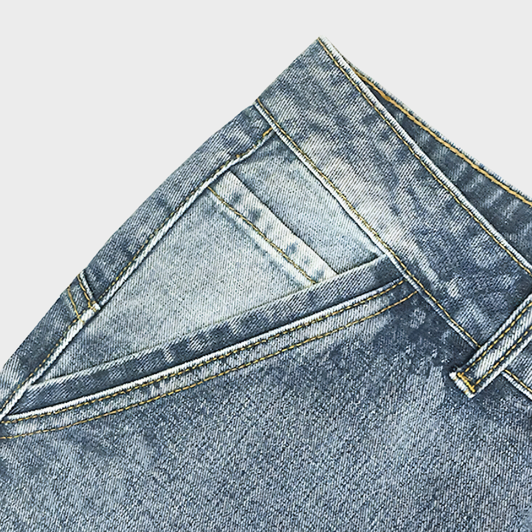 Vibonanza | Heren Stretch Jeans Slim Fit Vintage Moto Stijl