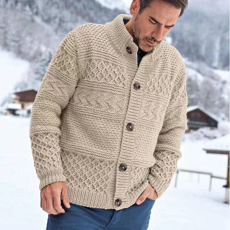 Vibonanza | Gebreid Herenvest Beige Winter