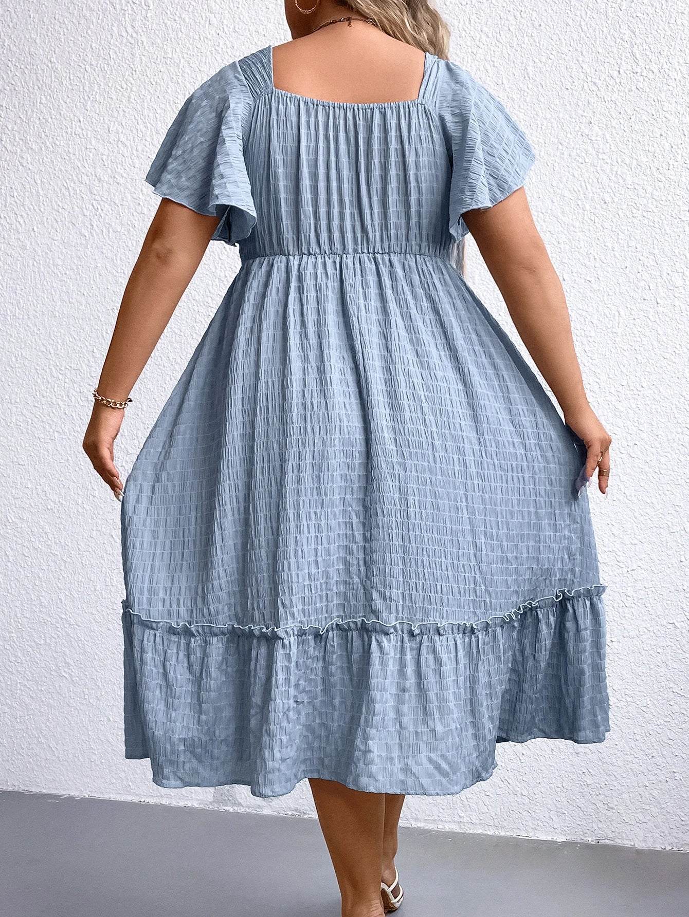 Vibonanza | Plus Size Zomerjurk Hartvormige Halslijn