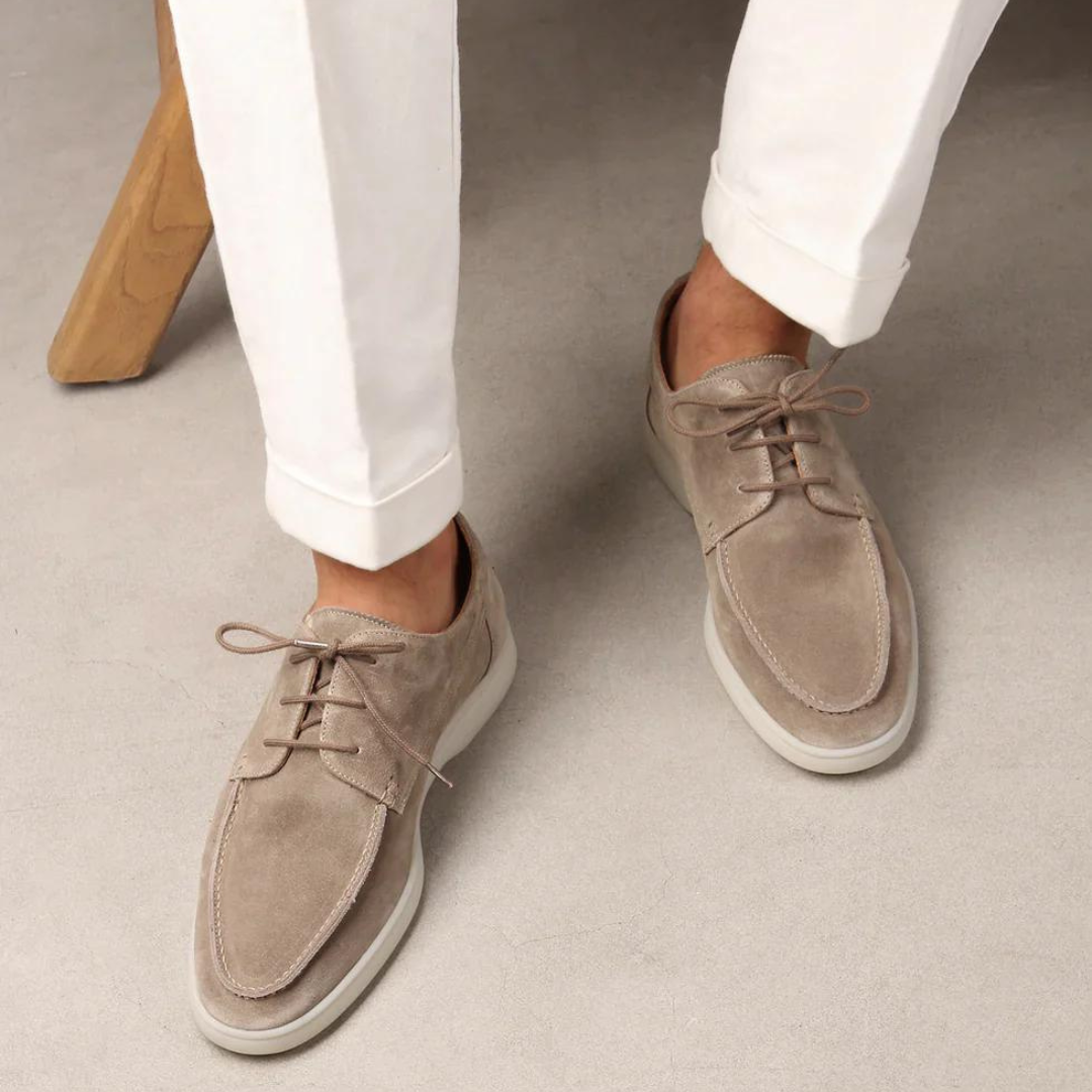 Vibonanza | Leren Herenloafers met Vetersluiting