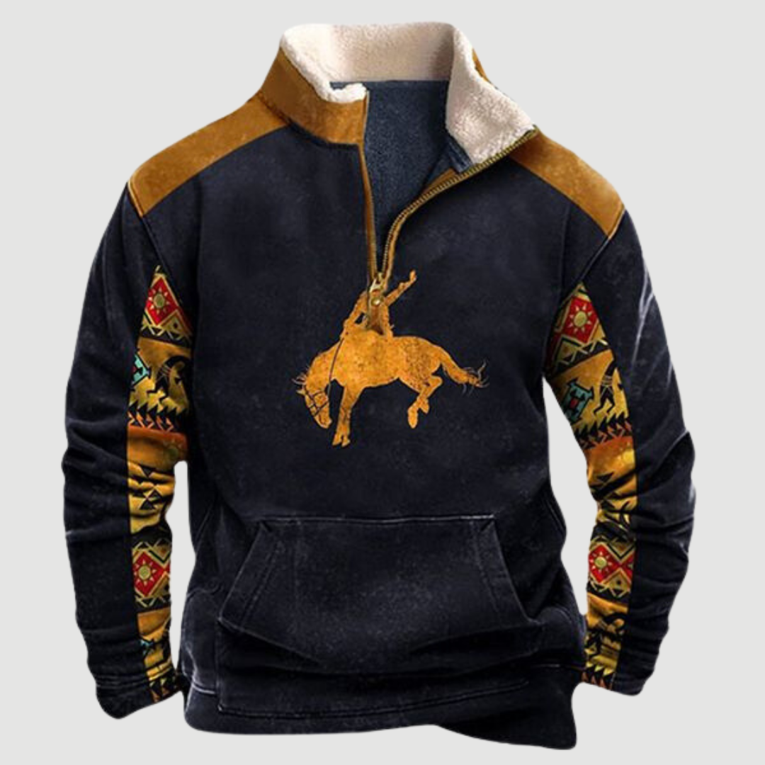 Vibonanza | Heren Aztec Half-Zip Fleece Trui