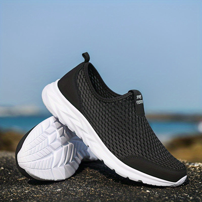 Vibonanza | Ademend Mesh Sneaker met Orthopedische Zool Zwart
