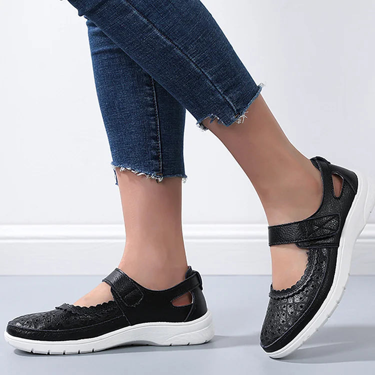 Vibonanza | Orthopedische Dames Loafers Wit Leer