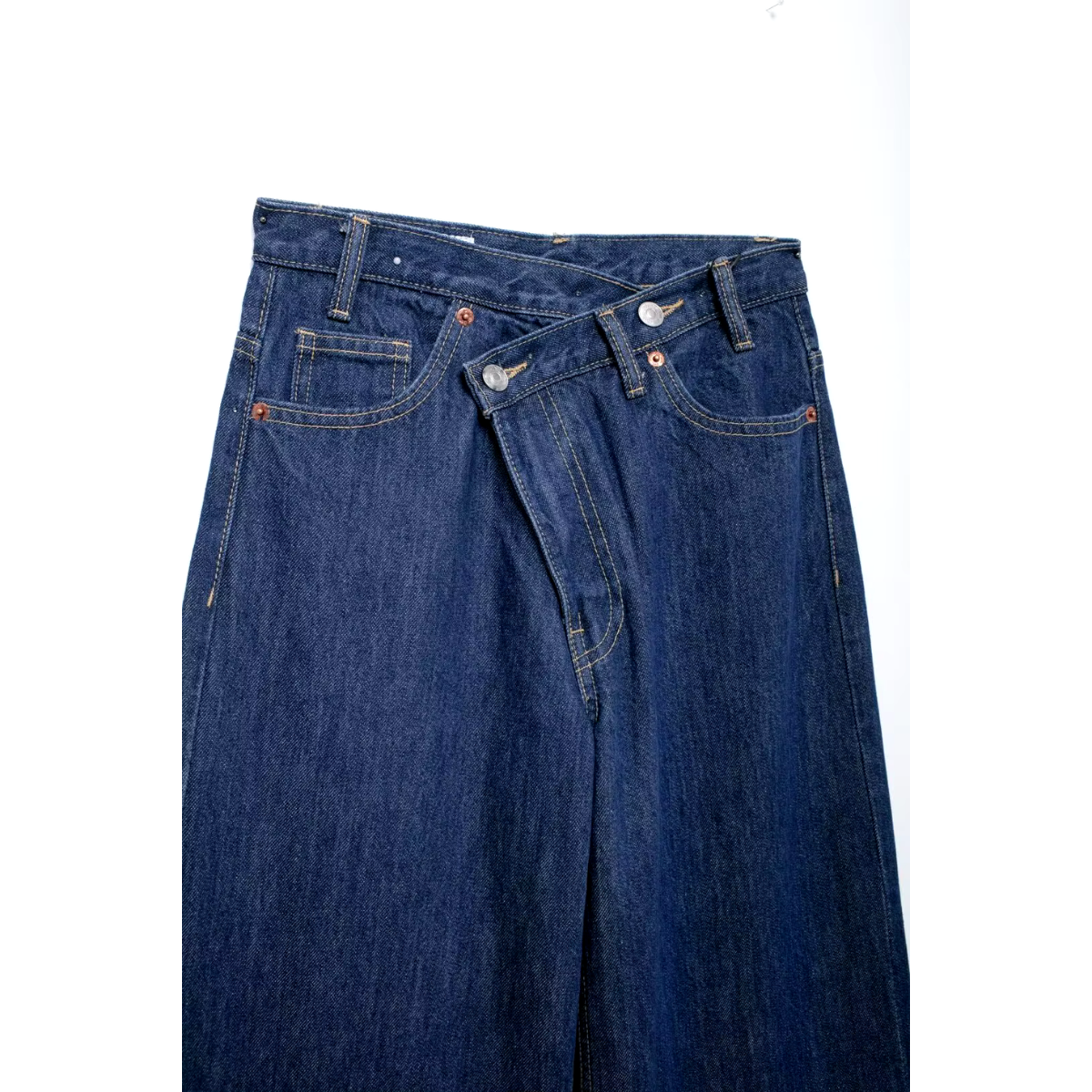 Vibonanza | Donker Denim Baggy Jeans Vrouw
