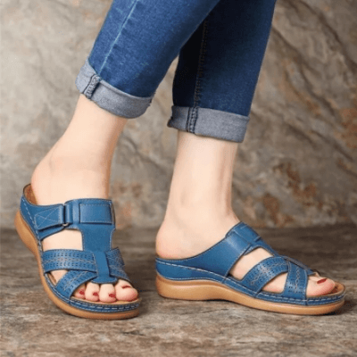 Vibonanza | Orthopedische Dames Sandalen Blauw