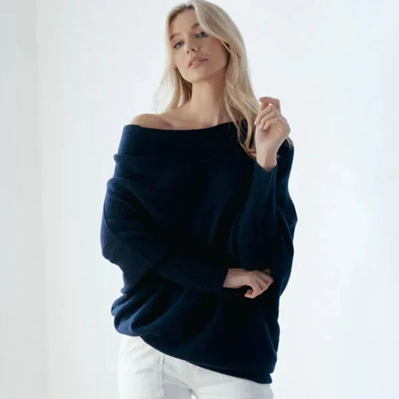 Vibonanza | Elegante Oversized Beige Trui